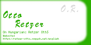 otto retzer business card